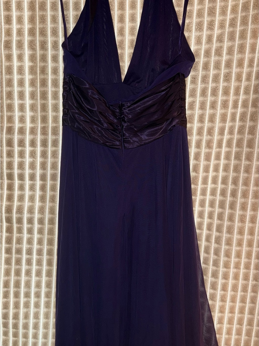 Mixit Deep Purple Halter Evening Dress